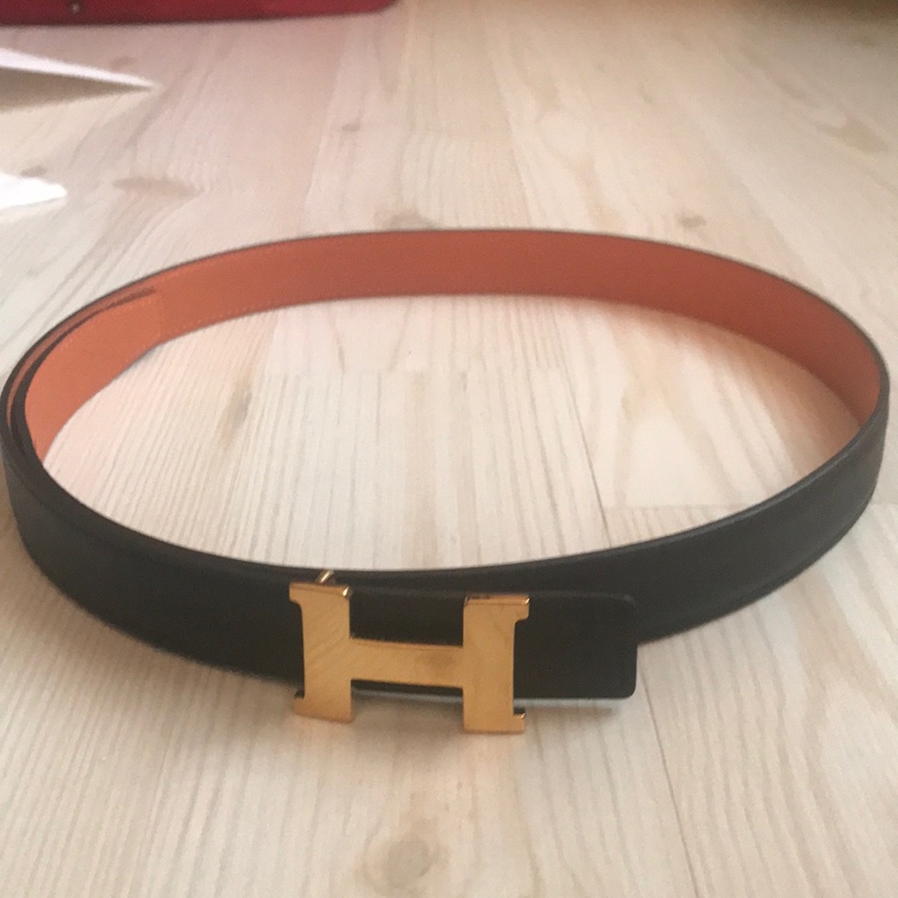 Hermès H Belt Buckle and Leather Belt